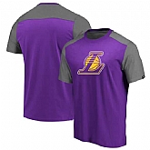Los Angeles Lakers Fanatics Branded Iconic Blocked T-Shirt Purple,baseball caps,new era cap wholesale,wholesale hats